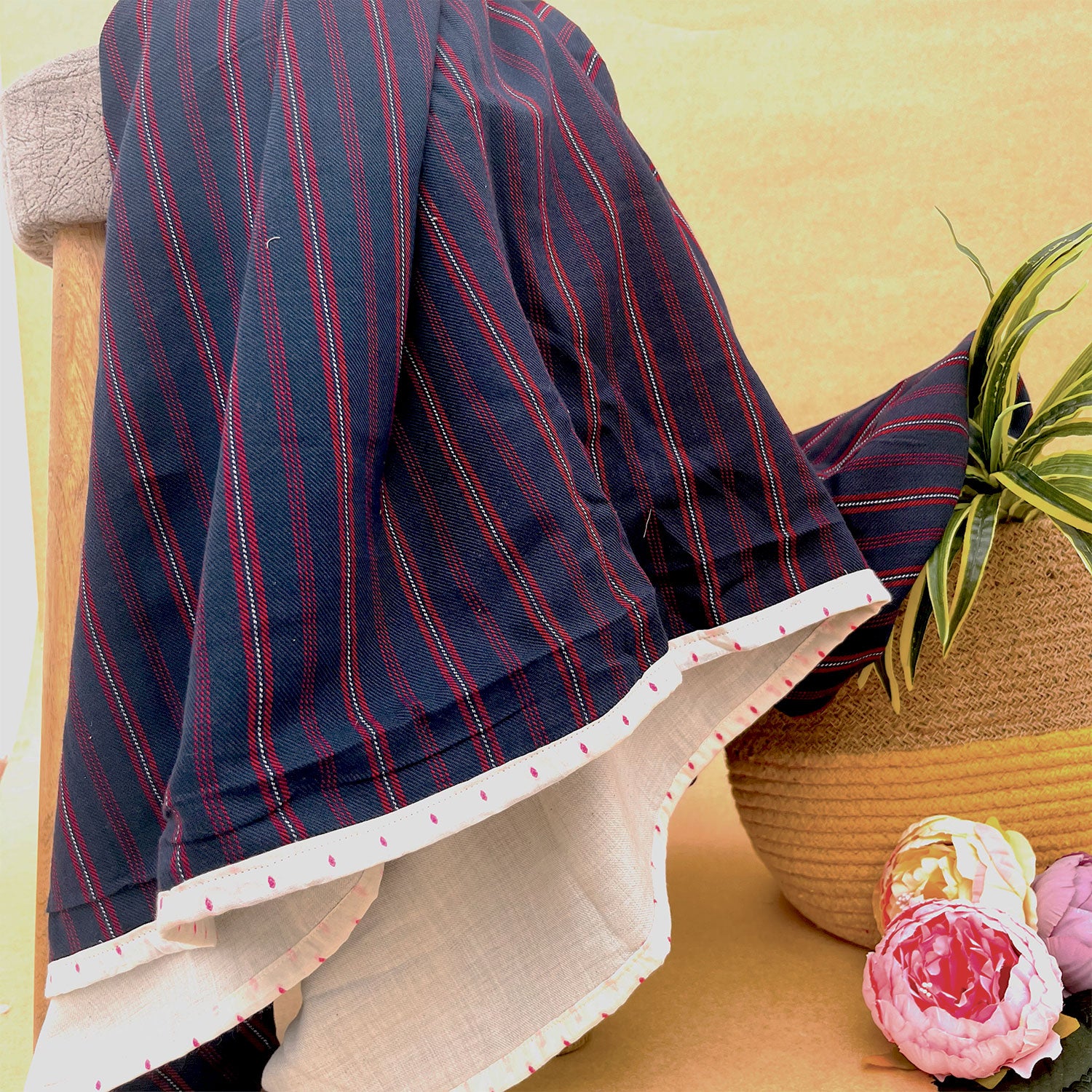 Pure Cotton Midnight Blue Single Blanket - 60 x 90 inches