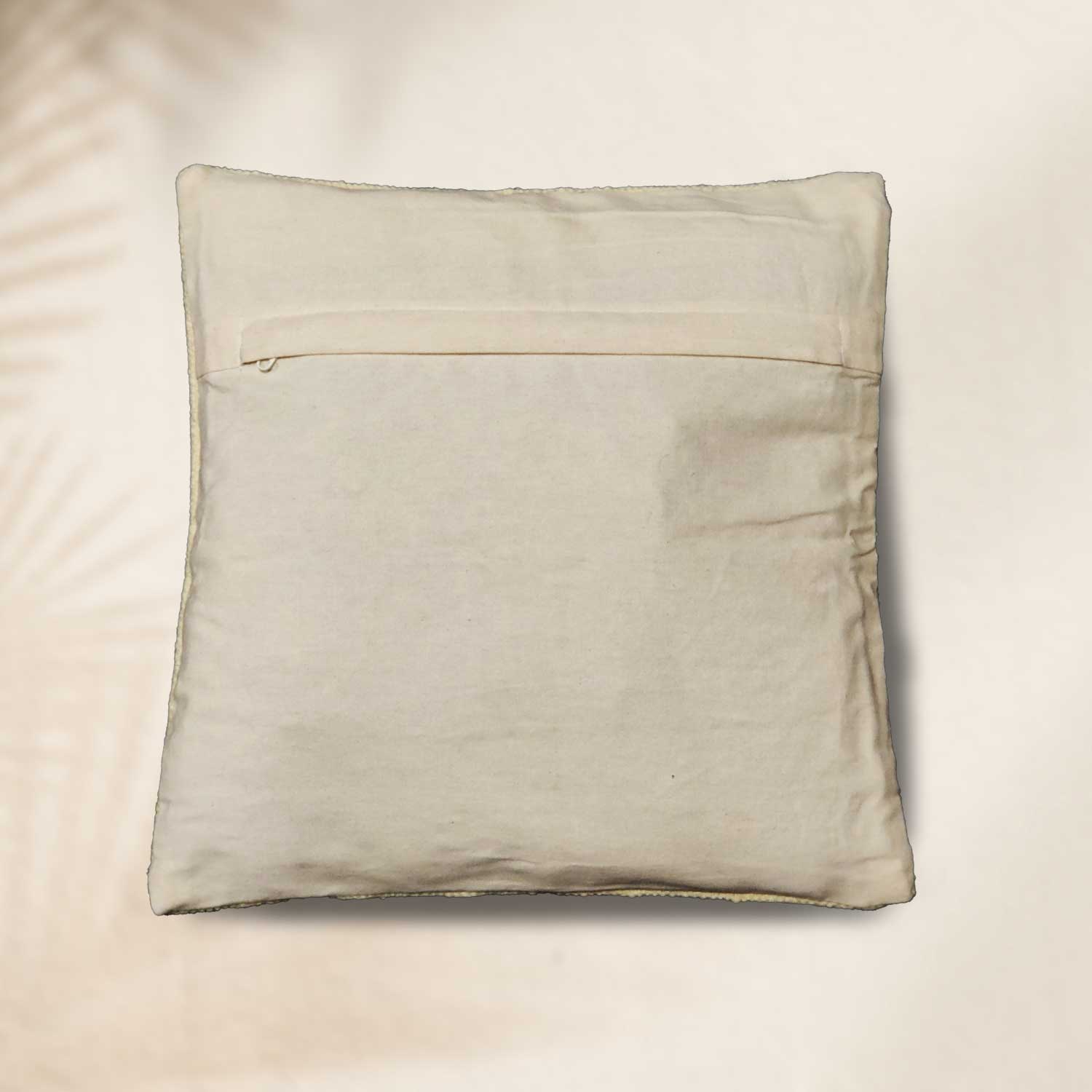 Multicolor Leaves 100 % Wool Cushion Cover - 18 x 18 inches