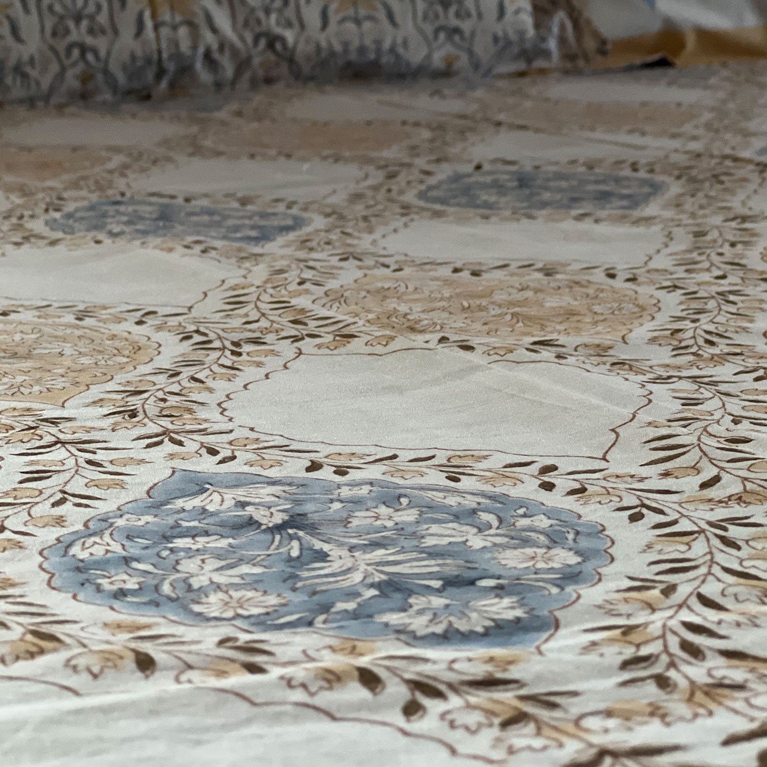 Grey and Brown color Bedsheet