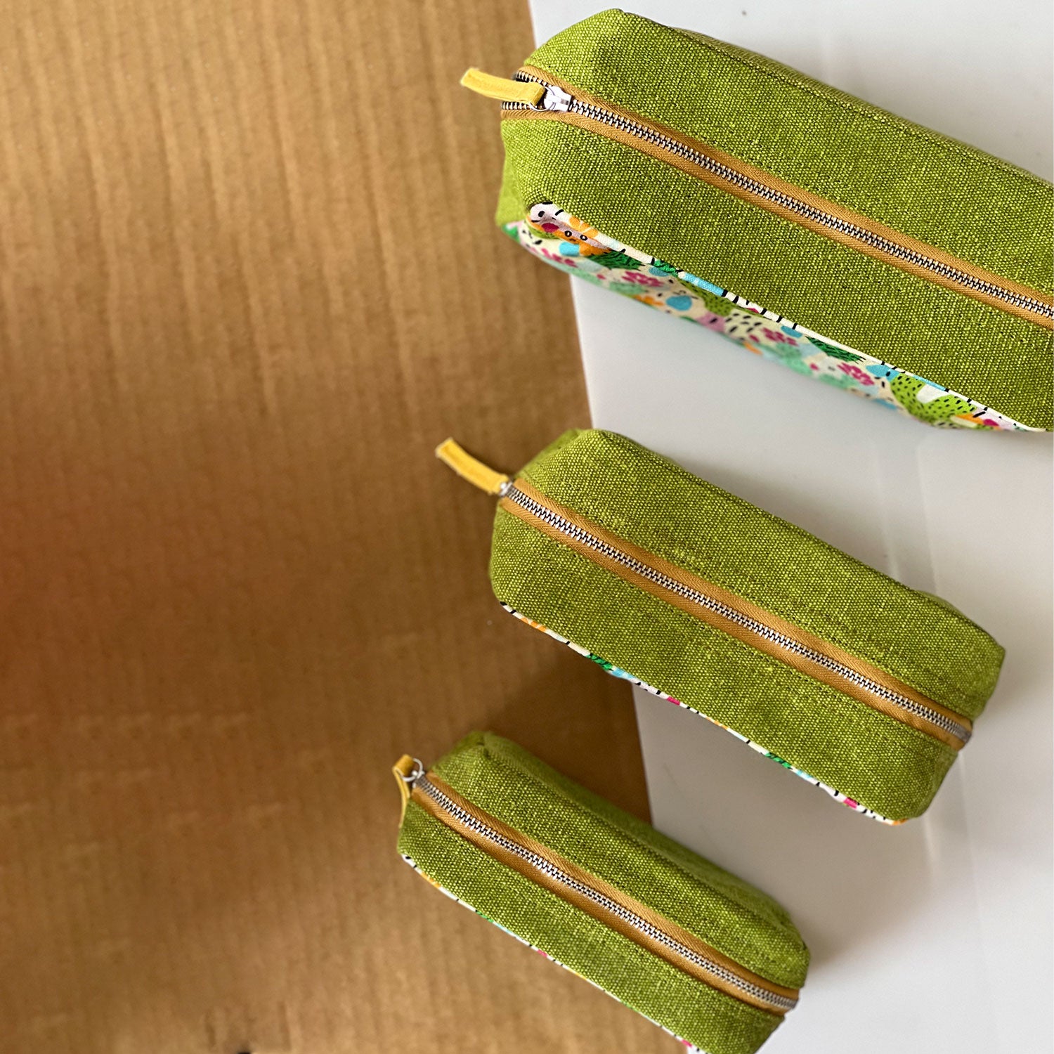 Cactus Printed Toiletry Pouches (3 Pouches)