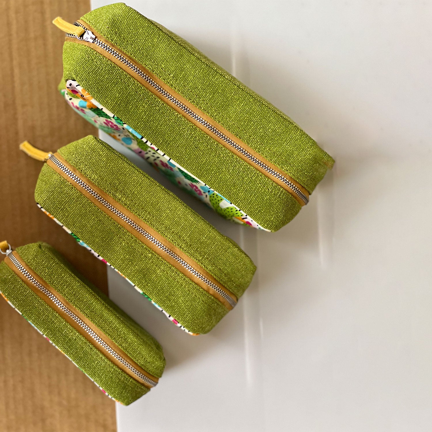 Cactus Printed Toiletry Pouches (3 Pouches)