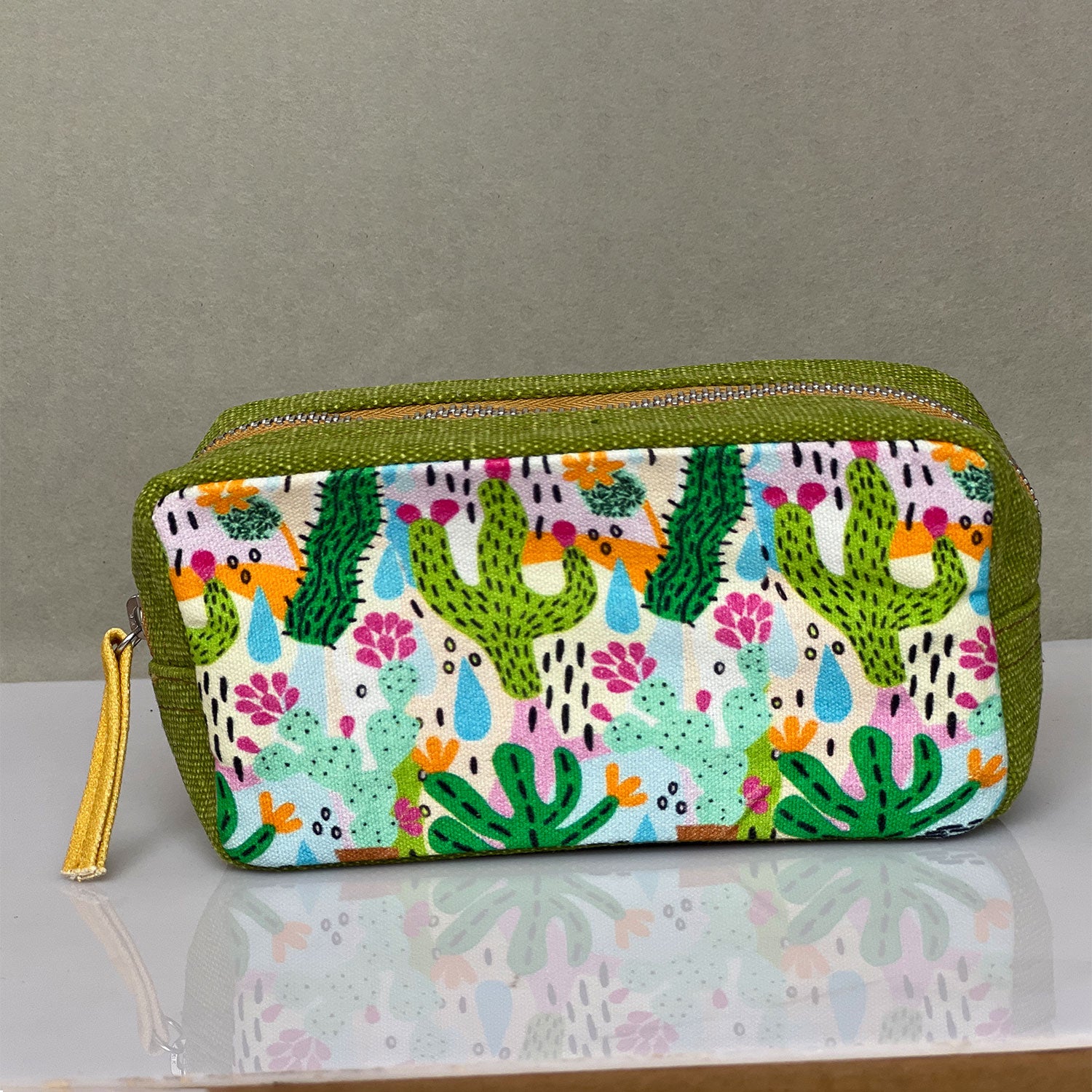 Cactus Printed Toiletry Pouches (3 Pouches)