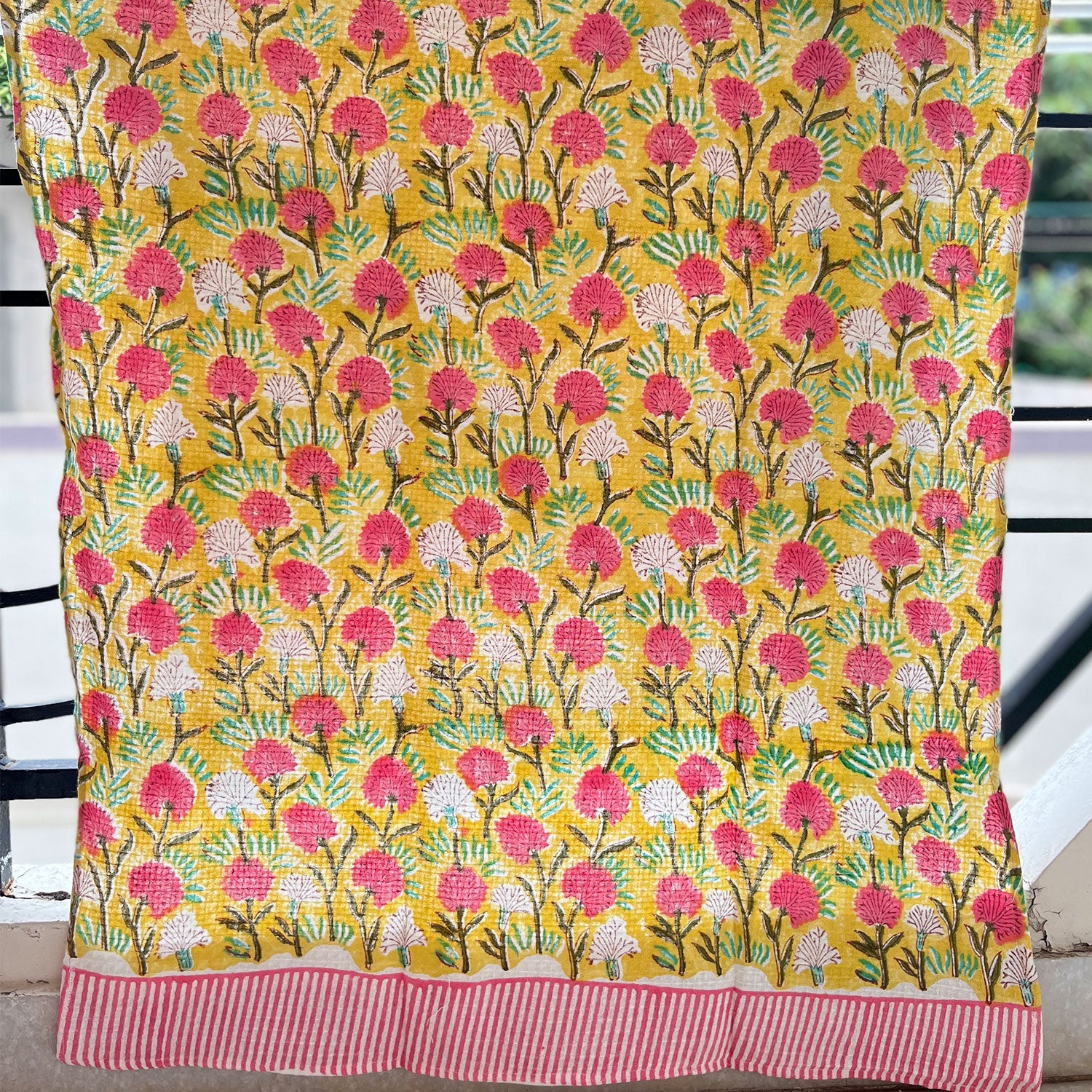 Pink n White Dahlia Towel