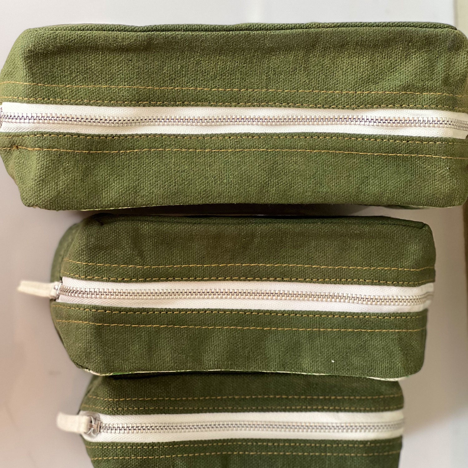 Dark Green Color Toiletry Pouches (3 Pouches)