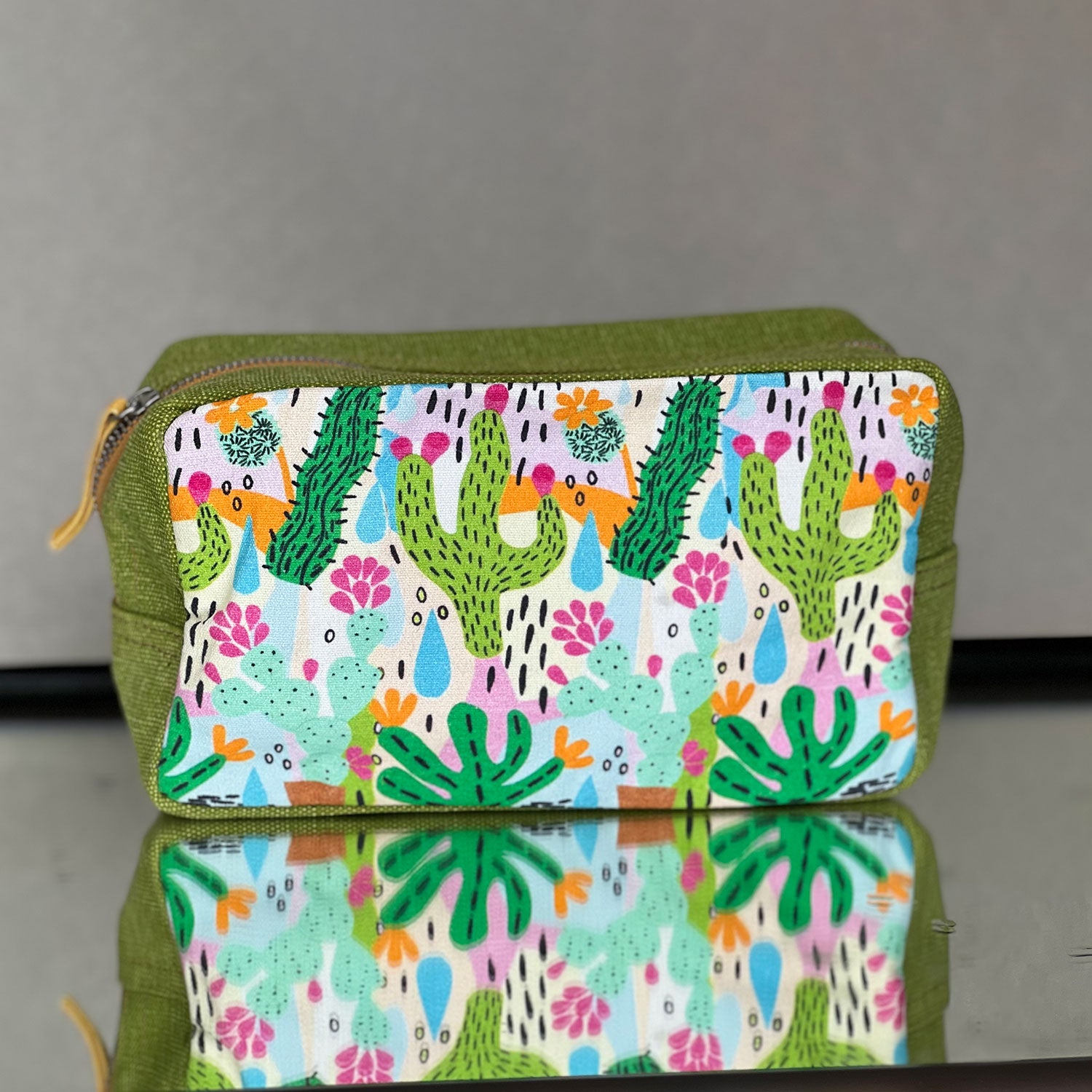 Cactus Printed Toiletry Pouches (3 Pouches)