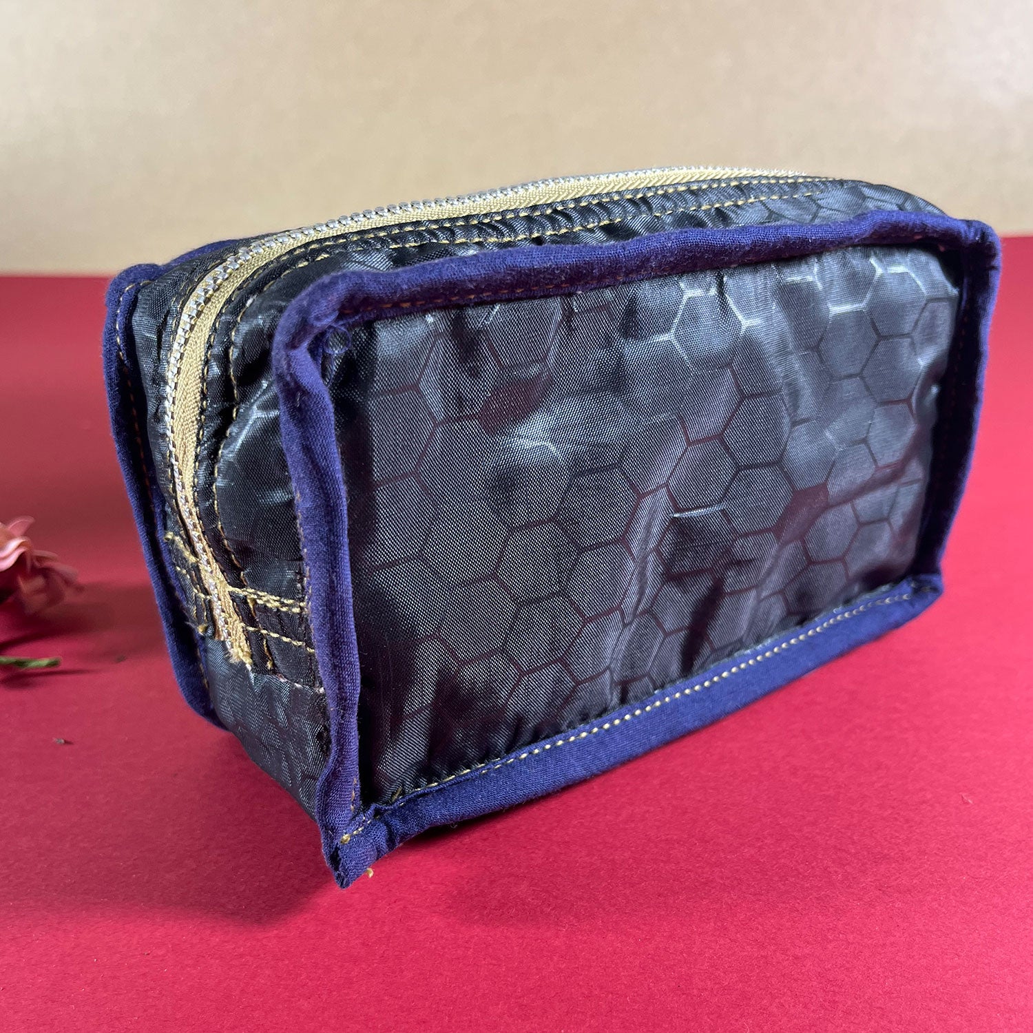 Blue Pink Owl  Utility Pouches Set of 3