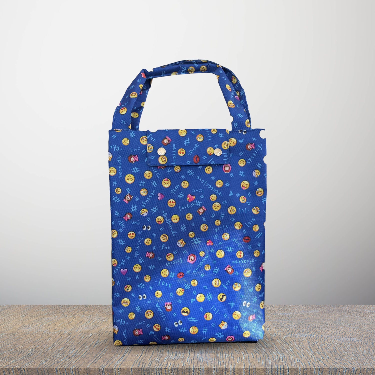 Smiley Blue Lunch Bag