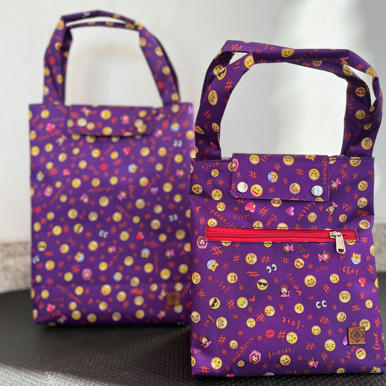 Smiley Purple Dual Purpose Lunch bag