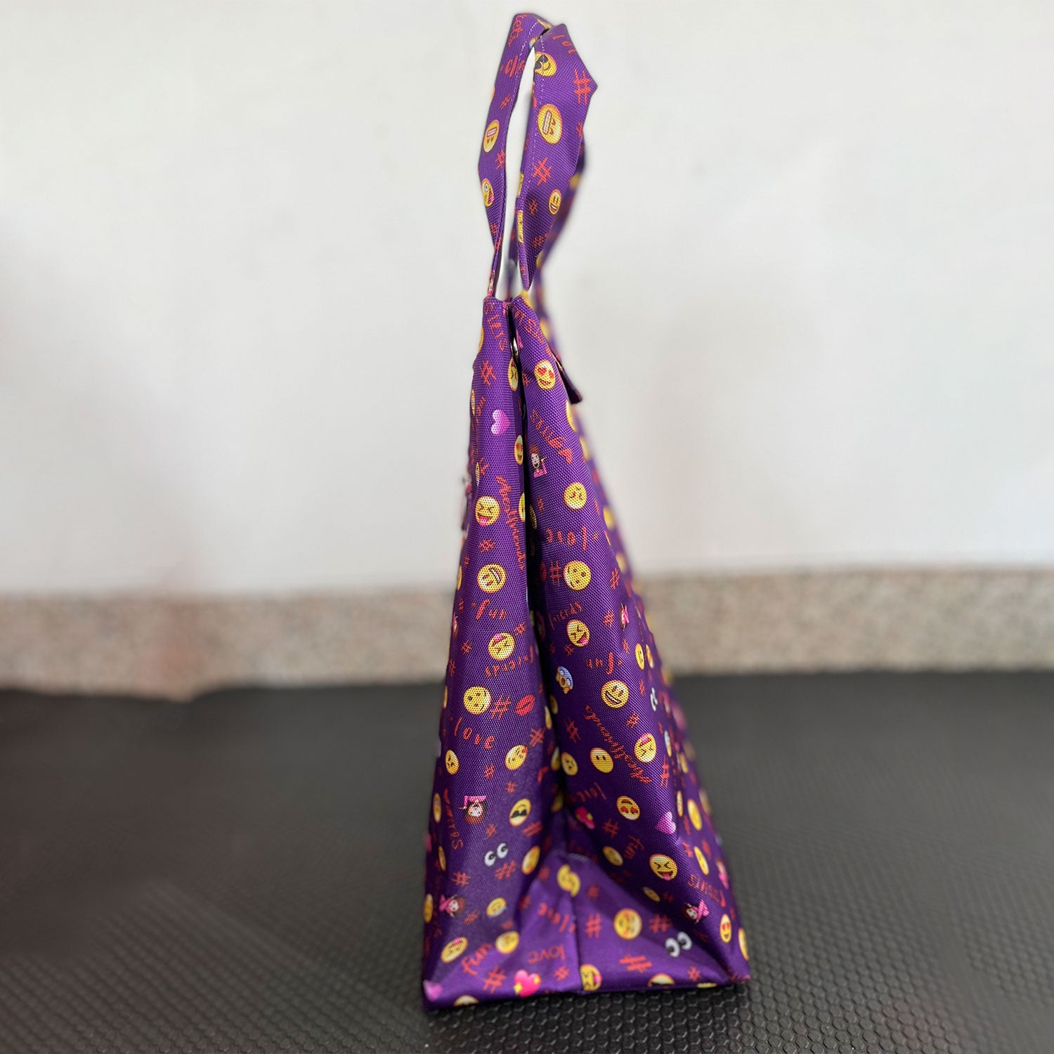 Smiley Purple Dual Purpose Lunch bag
