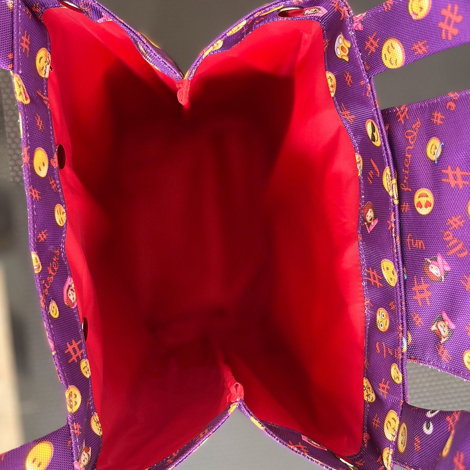 Smiley Purple Dual Purpose Lunch bag