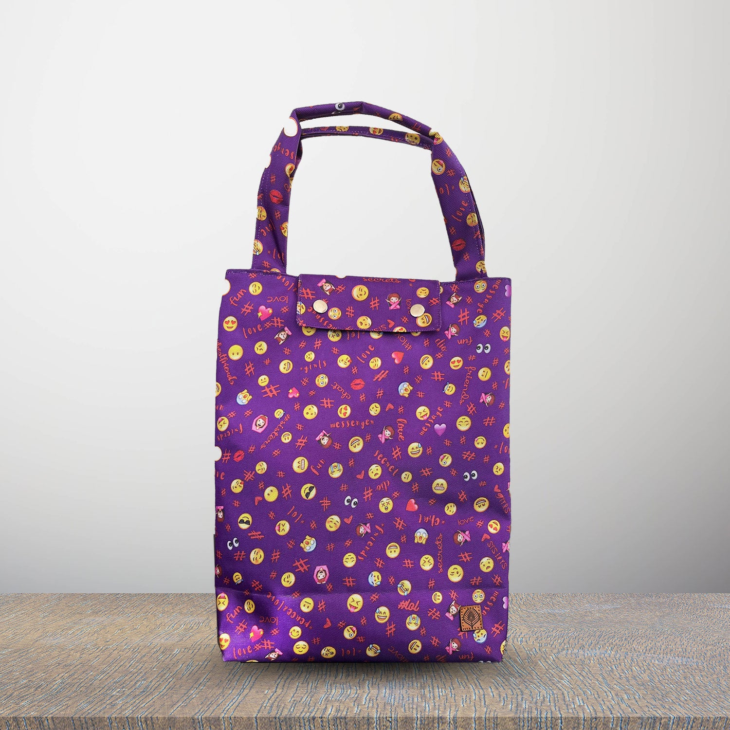 Smiley Purple Dual Purpose Lunch bag