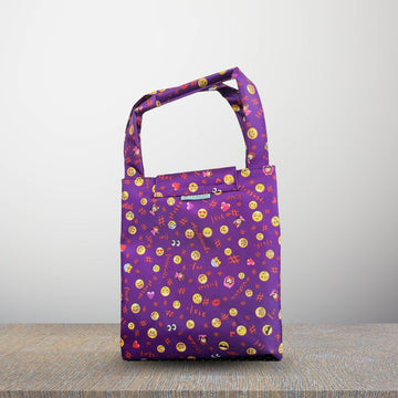 Smiley Purple Dual Purpose Lunch bag