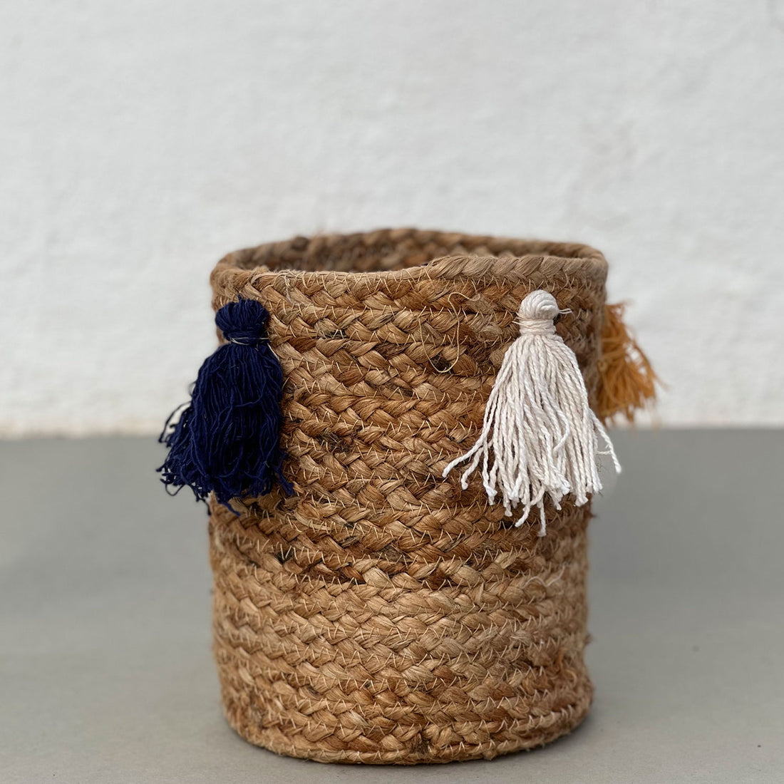 Jute Planter with Tassels