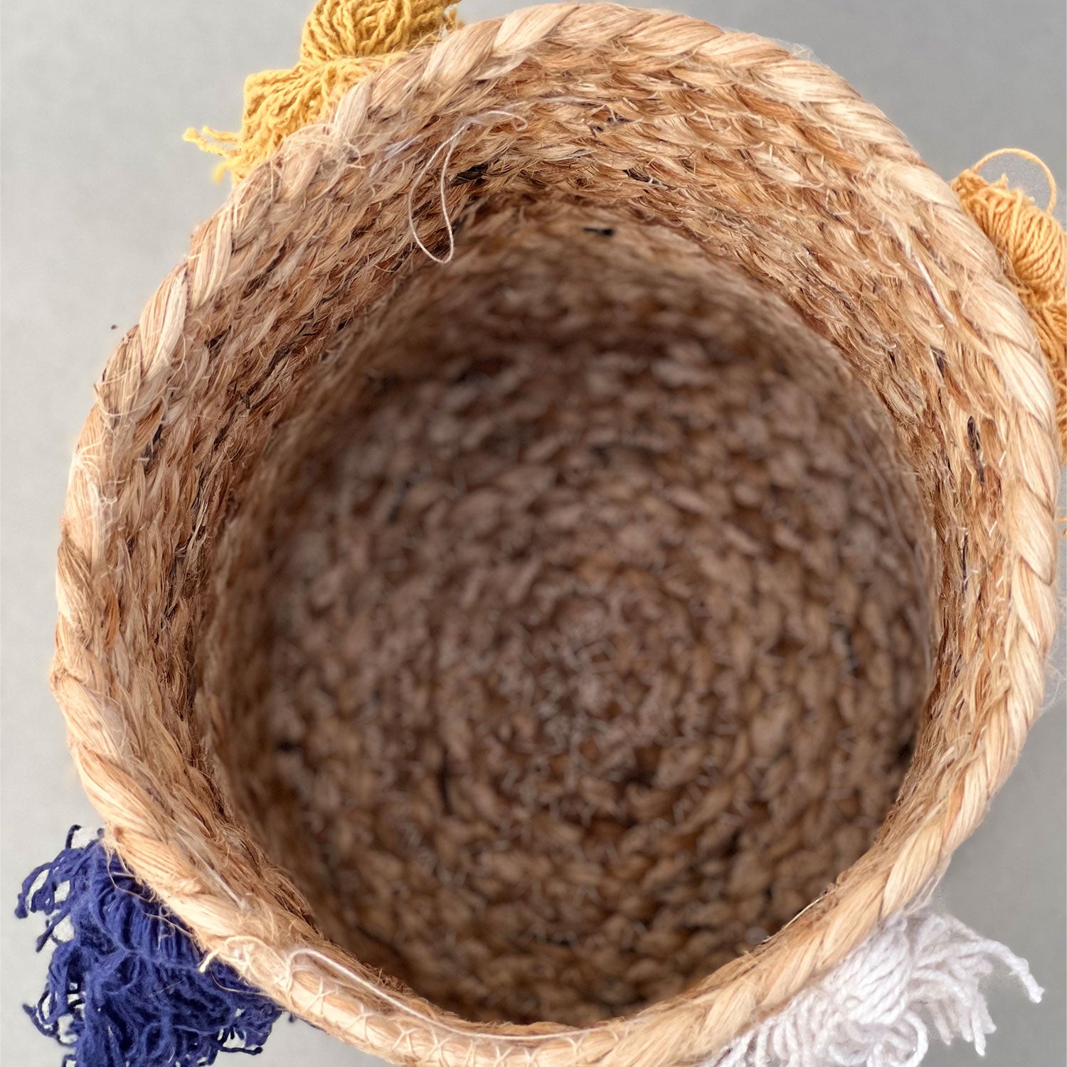 Jute Planter with Tassels